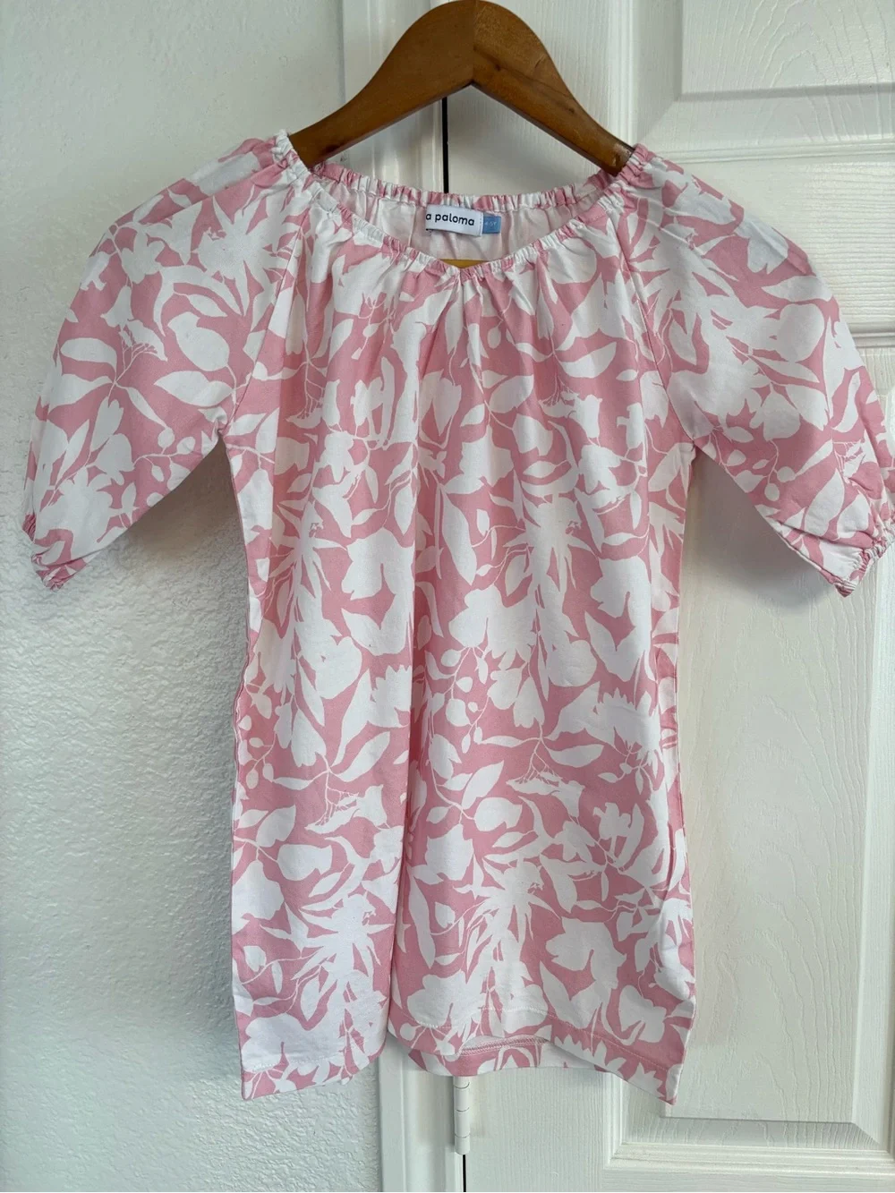 La Paloma‎ Floral Puff Sleeve Mini Dress Size 4-5Y